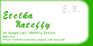 etelka mateffy business card